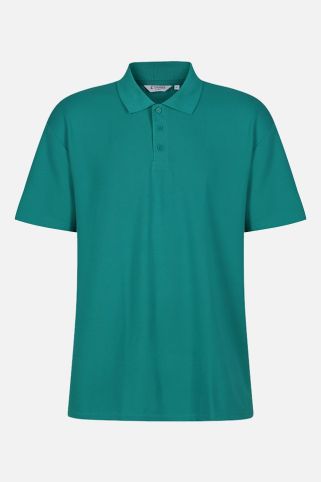 Standard Fit Short Sleeve Made to Last School Polo Shirt Jade Green (1-16+ Years)