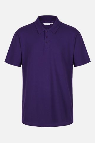 Standard Fit Short Sleeve Made to Last School Polo Shirt Purple (1-16+ Years)