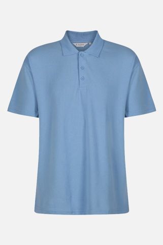 Standard Fit Short Sleeve Made to Last School Polo Shirt Sky Blue (1-16+ Years)