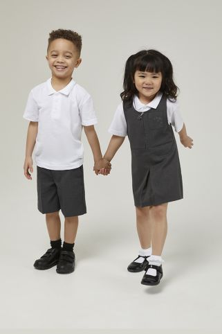 Standard Fit Short Sleeve Made to Last School Polo Shirt White (1-16+ Years)
