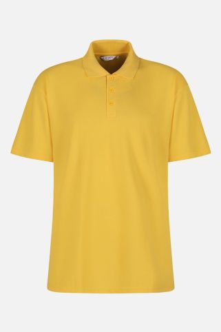 Standard Fit Short Sleeve Made to Last School Polo Shirt Yellow (1-16+ Years)