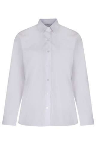 White Long Sleeve Non Iron Blouses (Twin Pack)