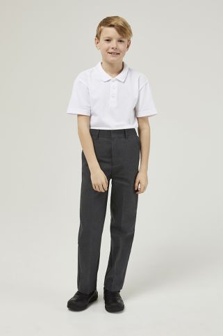 Junior Boys Slim Fit Stain Resistant School Trousers (4-13 Years)