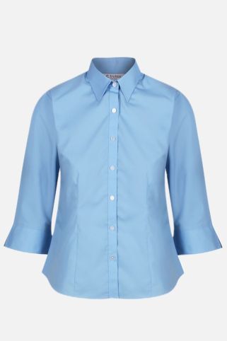 Clearance 2 Pack 3/4 Sleeve Fitted School Blouses Blue