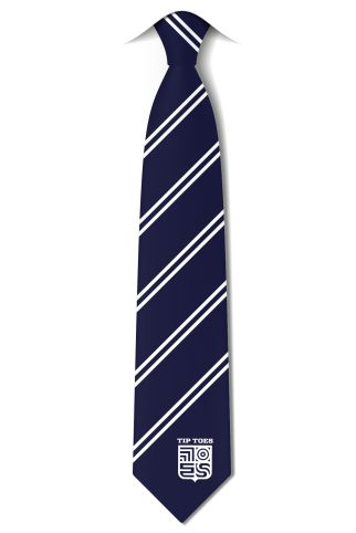 Navy & White School Tie