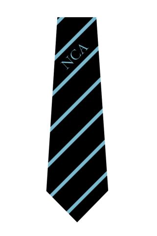 Black/Sky Blue Tie for North Cambridge Academy