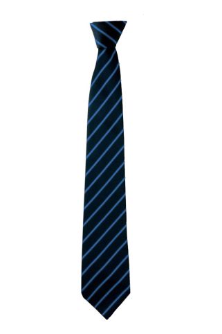 Black and royal stripe tie