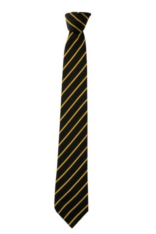 Black and gold stripe tie