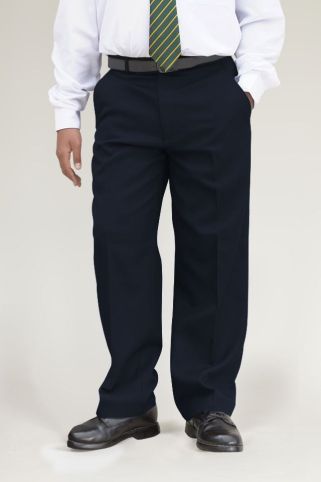 Senior Boys' Sturdy Fit Stain Resistant School Trousers (11-16+ Years)
